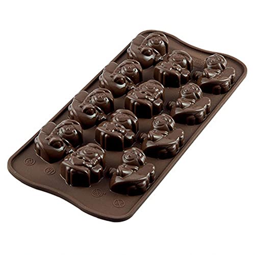 silikomart | SCG27 Silikonform für CHOCO ANGELS Pralinen, Antihaft, 12 Pralinen, 1er Pack Form für Süßigkeiten, Easy Choc, 35 x 30 mm, h 16 mm, Made in Italy von silikomart