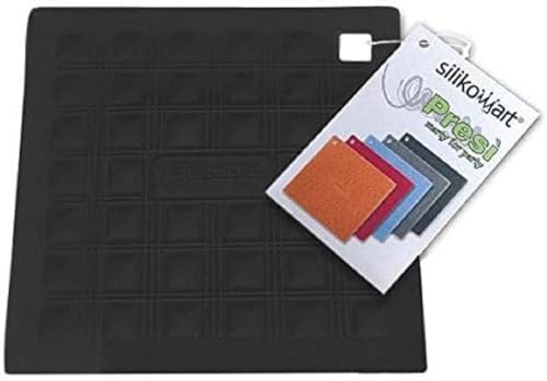 silikomart | MISS HOT Silikon-Topflappen, 175 x 175 mm, Küchen-Topflappen zum Schutz der Hände oder des Tisches, Farbe schwarz, Made in Italy von silikomart