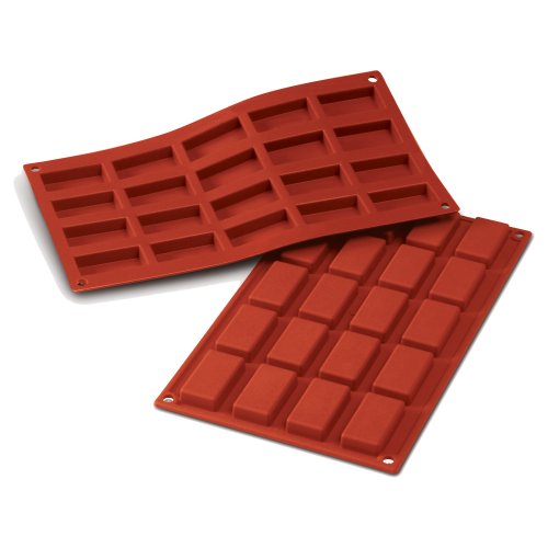 silikomart | SF025 Silikonform für Monoportionen, Antihaft, 20 Formen, 1er Pack Kuchenform, 49 x 26 mm, h11 mm, Made in Italy von silikomart