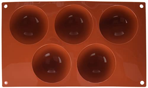 silikomart | SF001 Silikonform für Monoportionen SEMISFERA, antihaftbeschichtet, 5 Kavitäten, Packung mit 1 Kuchenform, Ø 80, h 40 mm, Made in Italy, Braun silikomart | SF001 Silikonform für Monoportionen SEMISFERA, antihaftbeschichtet, 5 Kavitäten, Packung mit 1 Kuchenform, Ø 80, h 40 mm, Made in Italy, Braun von silikomart