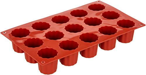 Silikomart 20.059.00.0060 SF 059 BORDELAIS - SILICONE MOULD ø45 H 45 MM, Terracotta von silikomart