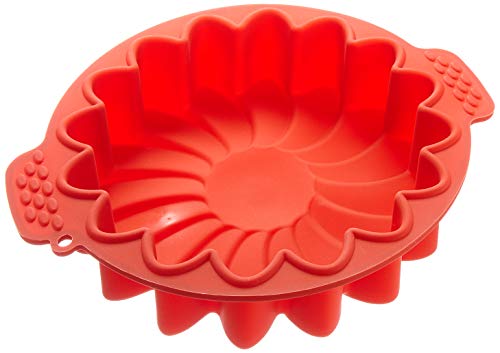 silikomart | SFT220 Silikonform MARGHERITA, antihaftbeschichtet, 1er Pack Kuchenform mit Safe Ring, Ø 220 h 45 mm, Volumen 1,3 l, Made in Italy von silikomart