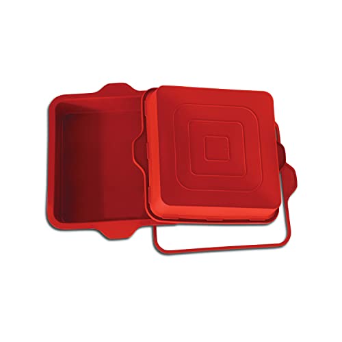 silikomart | SFT306 Silikon-Kuchenform SQUARE, antihaftbeschichtet, 1er Pack Kuchenform mit Safe Ring, 228 x 228 mm, h 50 mm, Volumen 2,3 l, Made in Italy von silikomart