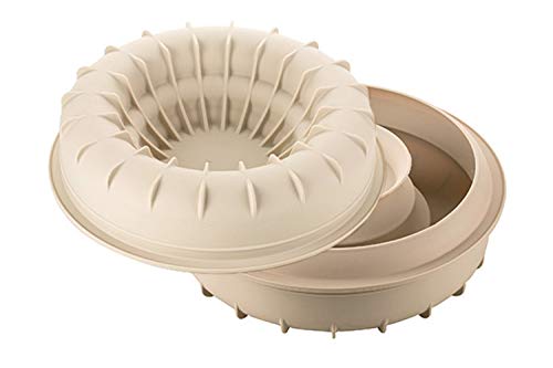 silikomart | Silikon-Kuchenform Modern ARENA, antihaftbeschichtet, 1er Pack Kuchenform, 3D Design, 241 x 281 mm, h 70 mm, Ø 220 mm, Made in Italy von silikomart