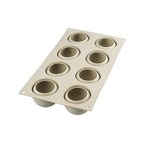 silikomart | Silikonform für SWEET TRUFFLE Monoportions, antihaftbeschichtet, 8 Monoportions, Packung mit 1 Kuchenform, 3D Design, Ø 62 h 52 mm, Volumen 960 ml, Made in Italy von silikomart