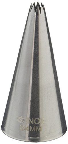 Silikomart 43.332.99.0000 BF310 - STAR FRENCH STAINLESS STEEL TIPS FOR PIPING BAG ø4 MM von silikomart