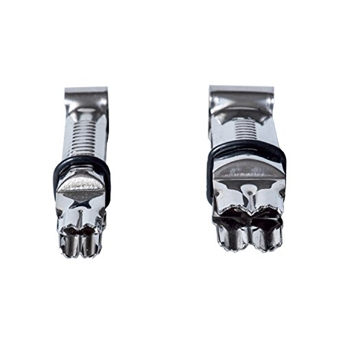 Silikomart | Set 2 Pinzetten Wonder Crimper für Tortendekorationen, Unregelmäßiges Offenes Kurven-Design, Edelstahlmaterial, Maße 17 mm - 12 mm, Made in Italy von silikomart