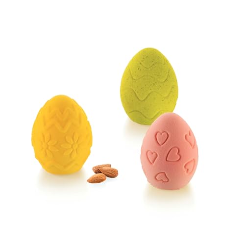 silikomart EGG HUNT Silikonformen für Eierkuchen – 11 Hohlräume Ø 53 H 67 mm Vol 100 ml – professionelles Zubehör für Ostern und Gebäck – Einzelportionsformen für Kuchen und Backwaren von silikomart