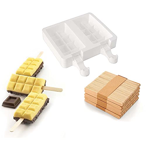 Silikomart GEL02/B Set 2 Easy Cream Chocosticks Weiß von silikomart