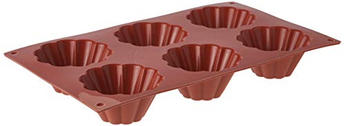 Silikomart SF034 Backform für 6 Mini-Kuchen, Rot von silikomart