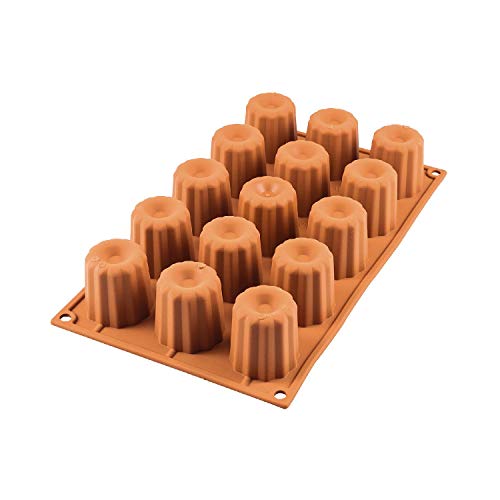 silikomart | SF059 Silikonform für MIDI CANNELÈ Monoportionen, Antihaft, 15 Kavitäten, 1er Pack Kuchenform, Ø 45 h 45 mm, Made in Italy von silikomart