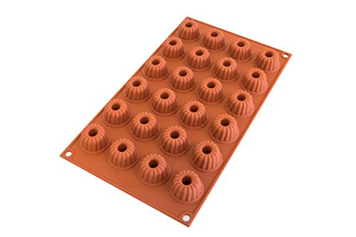 Silikomart | SF232 Silikonform für Monoportionen MINI GUGELHOPF, Antihaft, Packung mit 1 Kuchenform, Ø 35 h 20 mm 24 x 10 ml Tot. 240 ml von silikomart