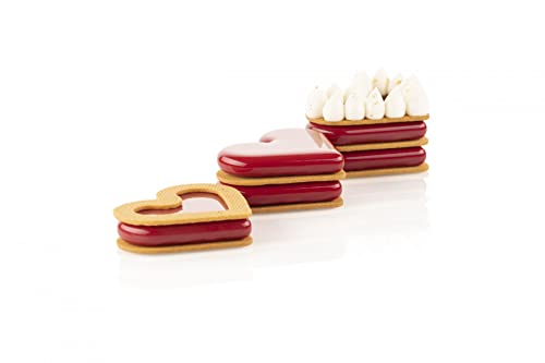 Silikomart Silikonform Level Hearts 35 mit Cutter aus Kunststoff Silikomart Silikonform Level Hearts 35 mit Cutter aus Kunststoff von silikomart