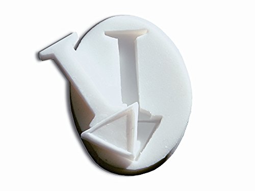 Silikomart | Silikonform für Zuckermasse Letter I, Kuchen Dekoration Form in Initial I Form, 50x24mm, Made in Italy von silikomart