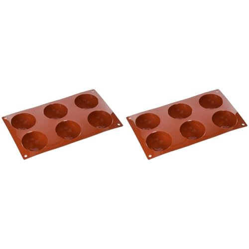 silikomart 20.002.00.0060 SF 002 HALF-SPHERES - SILICONE MOULD ø70 H 35 MM (Packung mit 2) von silikomart
