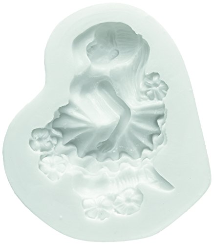 Silikomart 71.330.00.0096 Backform für Kuchen SLK230 Tänzerin, Silikon, Weiß von silikomart