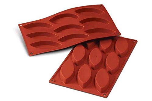 silikomart | SF039 Silikonform für BARCHETTA Monoportionen, antihaftbeschichtet, 9 Monoportionen, Packung mit 1 Kuchenform, 100 x 44 mm, h 15 mm, Made in Italy silikomart | SF039 Silikonform für BARCHETTA Monoportionen, antihaftbeschichtet, 9 Monoportionen, Packung mit 1 Kuchenform, 100 x 44 mm, h 15 mm, Made in Italy von silikomart