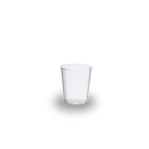 silverkitchen 300er Schnapsgläser aus Plastik 2cl glasklar Shotgläser mit Eichstrich aus PP Made In Germany 100, 300, 1000 Shotbecher Mehrweg bruchsicher wiederverwendbar von silverkitchen