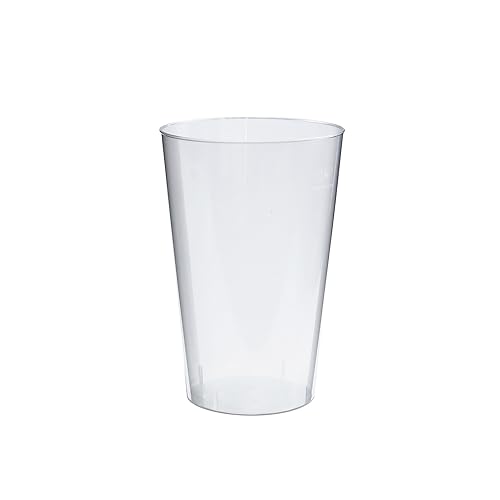 silverkitchen 50 Mehrwegbecher 0,4l Plastikbecher, Partybecher Made in Germany, 400ml Becher Plastik Mehrweg, Trinkbecher transparent aus PP von silverkitchen