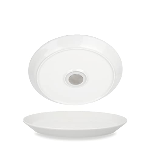 silwy® Porzellan-Magnet-Teller (2er-Set) - perfekt für Camping, Caravaning und Boating - rutschfestes Geschirr ohne jegliches Klappern stapelbar von silwy einfach anziehend.