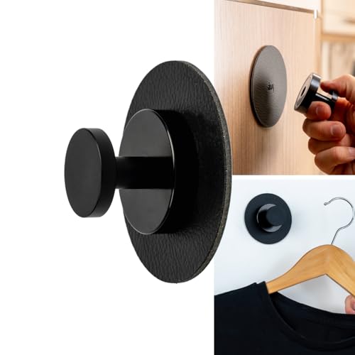 silwy® Magnet-Haken SPOT inkl. Metall-Pad 3M in 8 cm Black - eine Befestigungsmöglichkeit mit 4kg Zugkraft - vielseitig einsetzbar von silwy einfach anziehend.