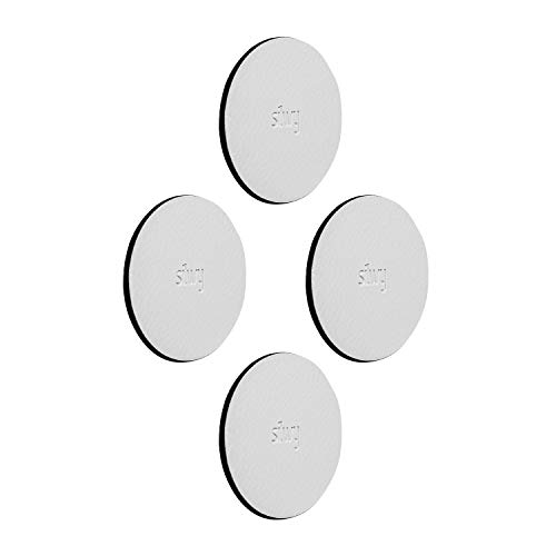 silwy® Metall-Nano-Gel-Pads in Lederoptik / 4er Set in White/Large 6,5 cm/wiederverwendbar, abwaschbar, haften auf nahezu Allen versiegelten Oberflächen - perfekt für Camping oder Boating von silwy einfach anziehend.