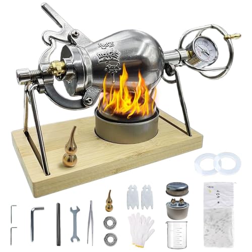 340ml Chinesische Popcornmaschine, Hand-Popcorn-Maschine, Edelstahl-Popcorn-Kanone, Hochdruck-Popcorn-Maker, Mini-Popcorn-Topf für Familientreffen, Partyspaß von simdennr