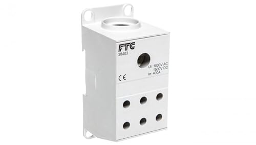 Verteilerblock 1-polig 400A we:1x95-240mm2 H:6x10-50mm2 grau AUX38403 82127002 simet 4018841986816 von simet