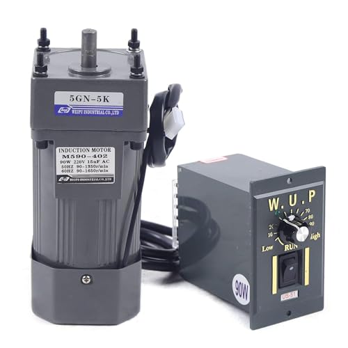 AC Gear Motor 90W Elektromotor Getriebemotor mit Drehzahlregler Einphasig 0-270RPM 5K 220V Wechselstrom-Getriebemotor Hohe Drehmomente Einstellbare von simimasen