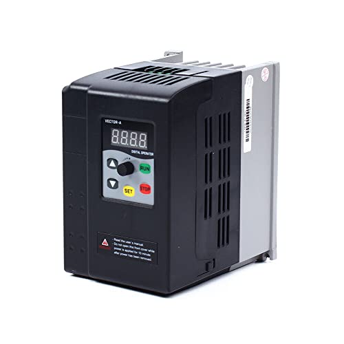 Frequenzumrichter 2.2KW 220V VFD Variable Frequency Driver Inverter Frequenzwandler Wechselrichter für für 3 Phasen Drehstrommotoren, Einphasiger Eingang und Dreiphasiger Ausgang von simimasen