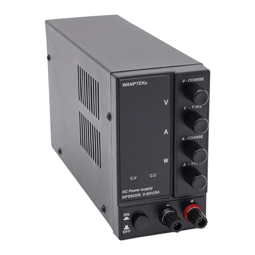 Labornetzgerät 60V 5A DC, NPS605W Digitales Labornetzteil Regelbar Stabilität Netzgerät, Stabilisiertes Schaltnetzteil mit 3-stelliger LED-Anzeige von simimasen
