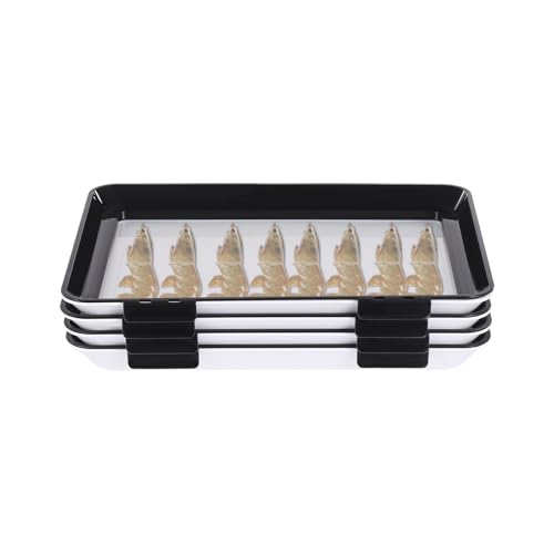 Frischhaltedosen mit Deckel - 4er Set Aufschnittbox Fresh Mehrweg Stackables Stapelbar Lunchbox 30 x 22.5cm - Mikrowellenherde Sterilisatoren Geschirrspüler Gefriergeräte von simimasen