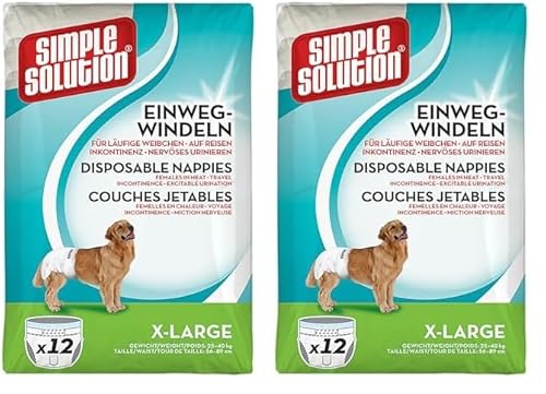 Simple Solution Hunde Windeln XL (Packung mit 2) von Simple Solution