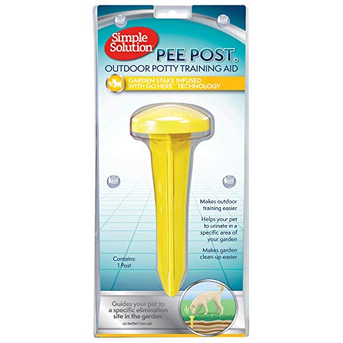 Simple Solution Pee Post | Outdoor-Hundetrainingshilfe | Pheromon infundierter Hunde-Pinkelständer von Simple Solution