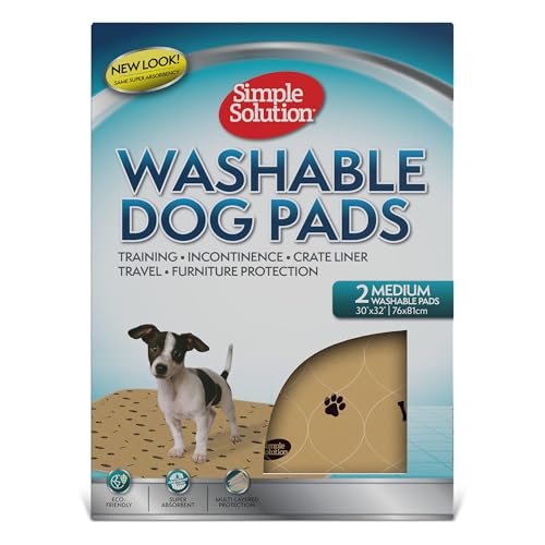 Simple Solution Waschbare Trainings- und Reise-Hundekissen, wiederverwendbare Hundekissen, saugfähig und geruchshemmend, 2er-Pack Simple Solution Waschbare Trainings- und Reise-Hundekissen, wiederverwendbare Hundekissen, saugfähig und geruchshemmend, 2er-Pack von simple solution
