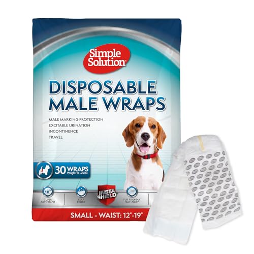 Simple Solution Einweg-Hundewindeln für männliche Hunde | männliche Wickel mit super saugfähiger, auslaufsicherer Passform | Aufregendes Urinieren, Inkontinenz oder männliche Markierung | Klein | 30 Stück Simple Solution Einweg-Hundewindeln für männliche Hunde | männliche Wickel mit super saugfähiger, auslaufsicherer Passform | Aufregendes Urinieren, Inkontinenz oder männliche Markierung | Klein | 30 Stück von simple solution