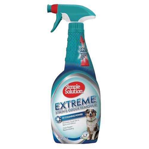 Simple Solution Extreme Pet Flecken- und Geruchsentferner | Enzymatischer Reiniger mit 3X Pro-Bakterien Reinigungskraft - 945ml von Simple Solution