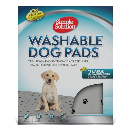 Simple Solution Waschbare Trainings- und Reise-Hundekissen, wiederverwendbare Hundekissen, saugfähig und geruchshemmend XXL, 2er-Pack von Simple Solution