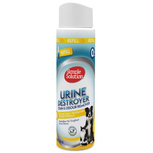 Simple Solution Neue Sprühtechnologie, Urinzerstörer nachfüllen Tierflecken und Geruchsentferner mit Probakterien-Reinigungskraft - 400ml von Simple Solution