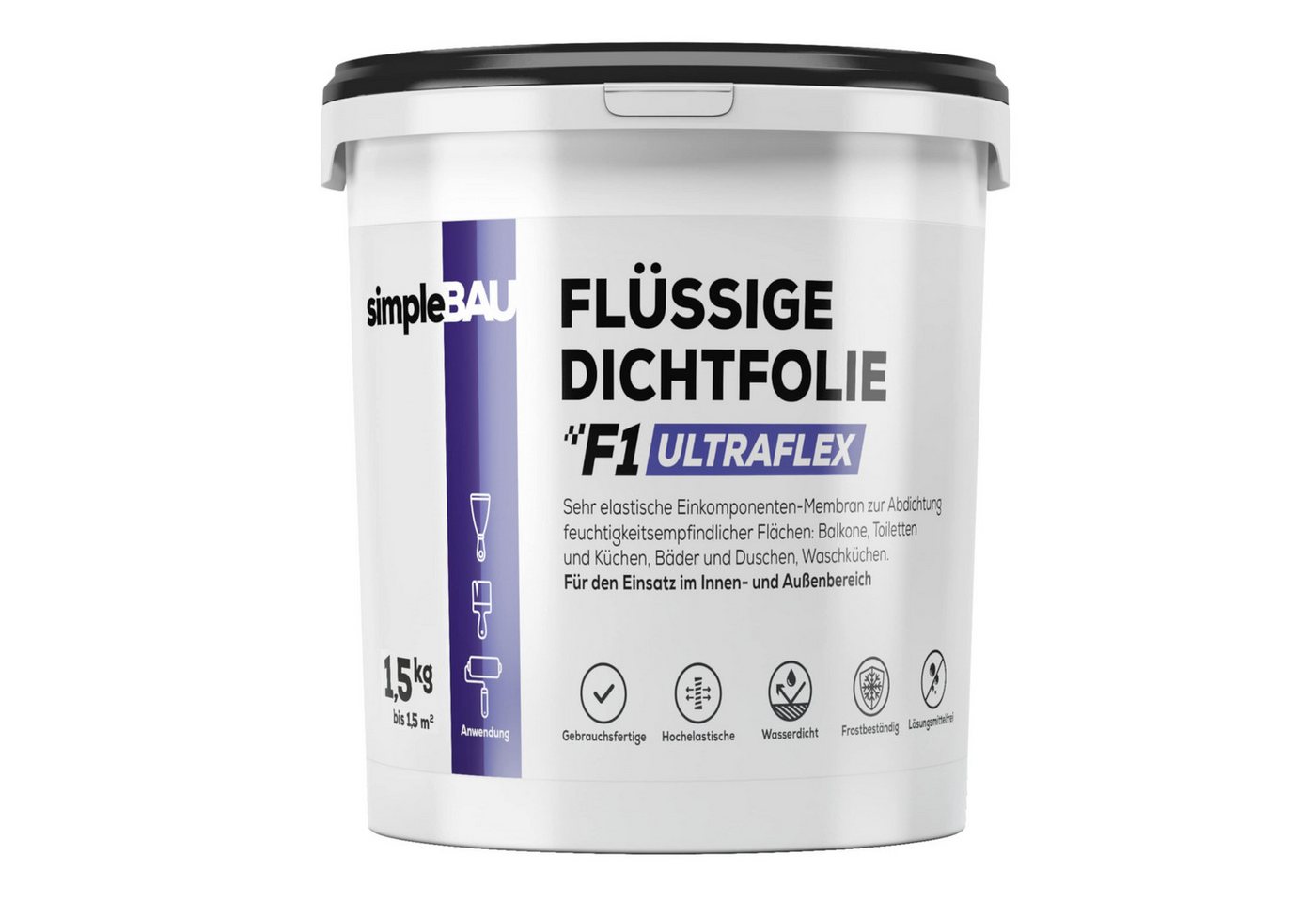simpleBAU Dichtstoff Flüssigfolie Dichtfolie Ultraflex 1.5 kg – Wasserdicht & Frostsicher simpleBAU Dichtstoff Flüssigfolie Dichtfolie Ultraflex 1.5 kg – Wasserdicht & Frostsicher von simpleBAU