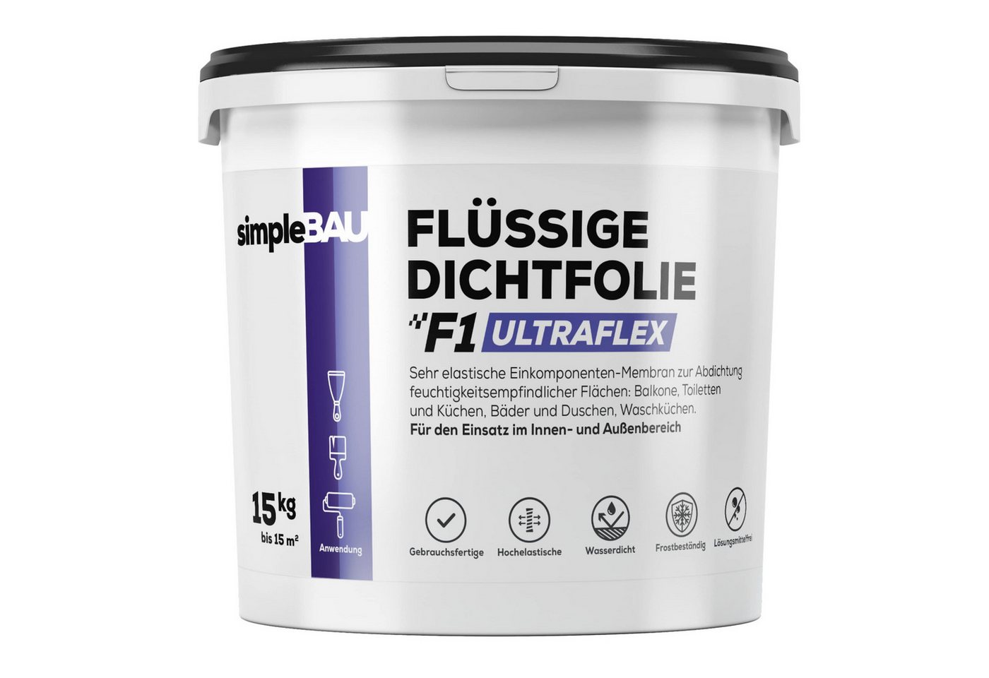 simpleBAU Dichtstoff Flüssigfolie Dichtfolie Ultraflex 15 kg – Wasserdicht & Frostsicher simpleBAU Dichtstoff Flüssigfolie Dichtfolie Ultraflex 15 kg – Wasserdicht & Frostsicher von simpleBAU