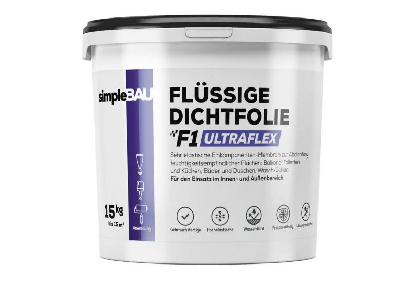 simpleBAU Dichtstoff Flüssigfolie Dichtfolie Ultraflex 15 kg – Wasserdicht & Frostsicher simpleBAU Dichtstoff Flüssigfolie Dichtfolie Ultraflex 15 kg – Wasserdicht & Frostsicher von simpleBAU