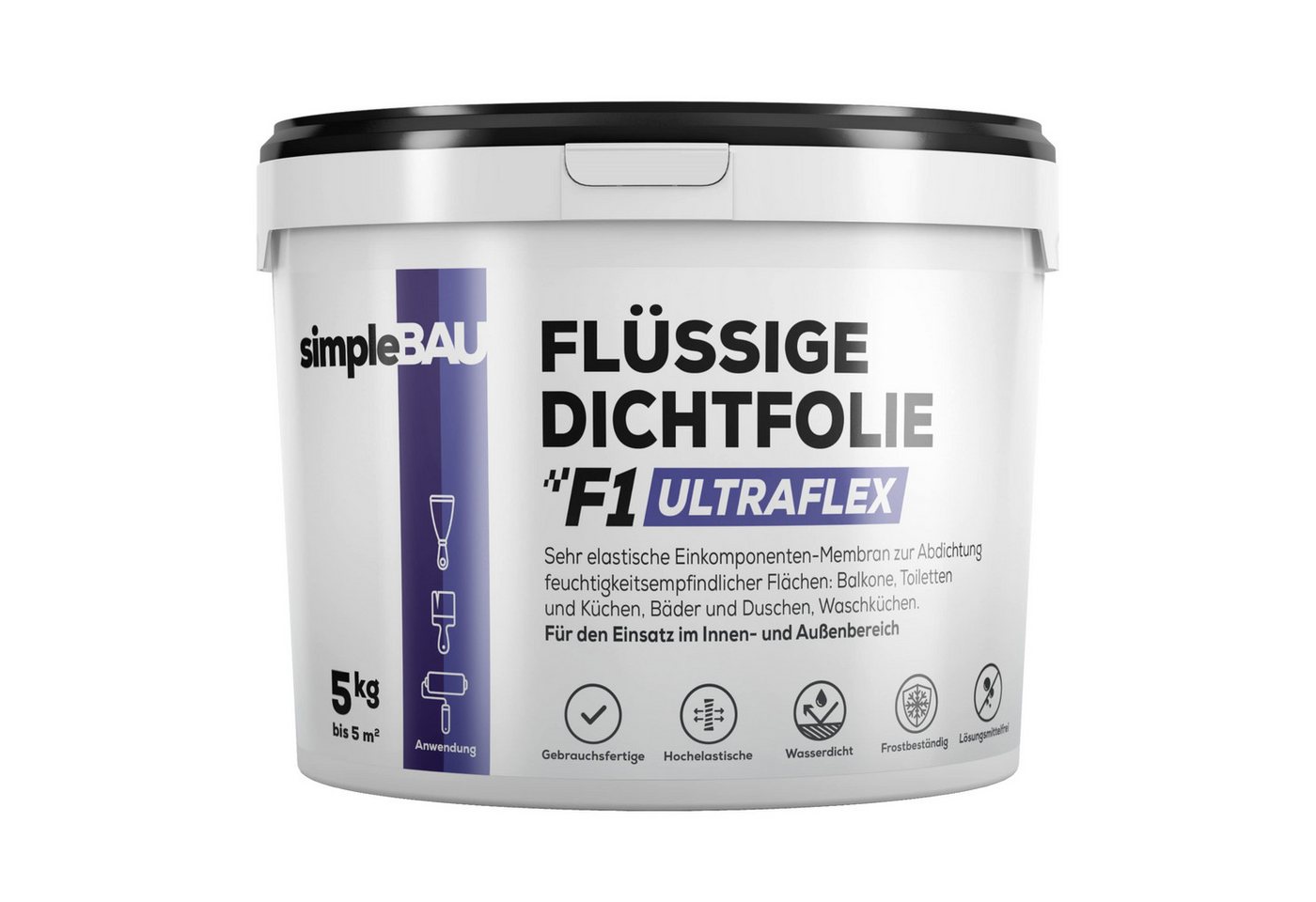 simpleBAU Dichtstoff Flüssigfolie Dichtfolie Ultraflex 5 kg – Wasserdicht & Frostsicher simpleBAU Dichtstoff Flüssigfolie Dichtfolie Ultraflex 5 kg – Wasserdicht & Frostsicher von simpleBAU