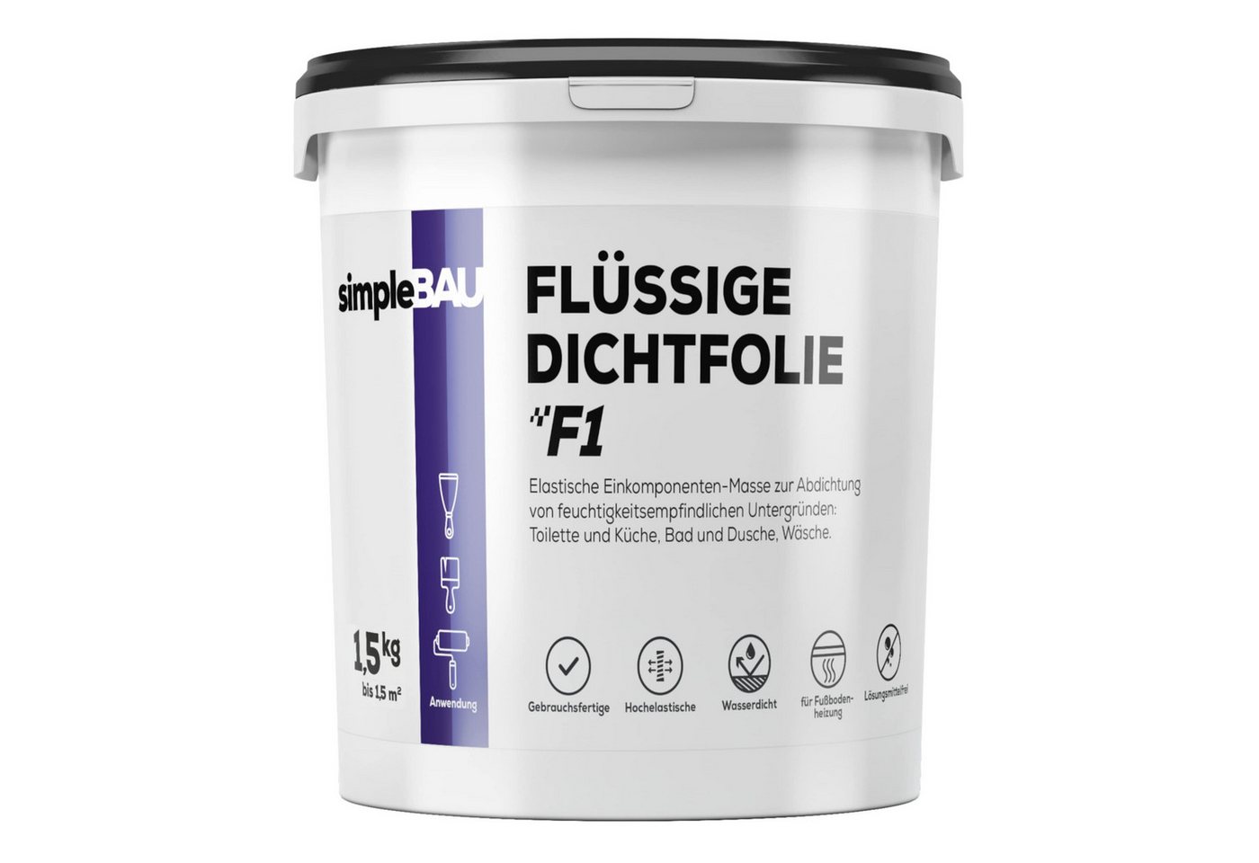 simpleBAU Dichtstoff Wasserdicht F1 - Einkomponente Abdichtung Dichtungsmasse - 1.5 kg simpleBAU Dichtstoff Wasserdicht F1 - Einkomponente Abdichtung Dichtungsmasse - 1.5 kg von simpleBAU