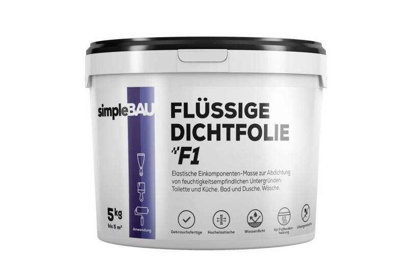 simpleBAU Dichtstoff Wasserdicht F1 - Einkomponente Abdichtung Dichtungsmasse - 5 kg simpleBAU Dichtstoff Wasserdicht F1 - Einkomponente Abdichtung Dichtungsmasse - 5 kg von simpleBAU