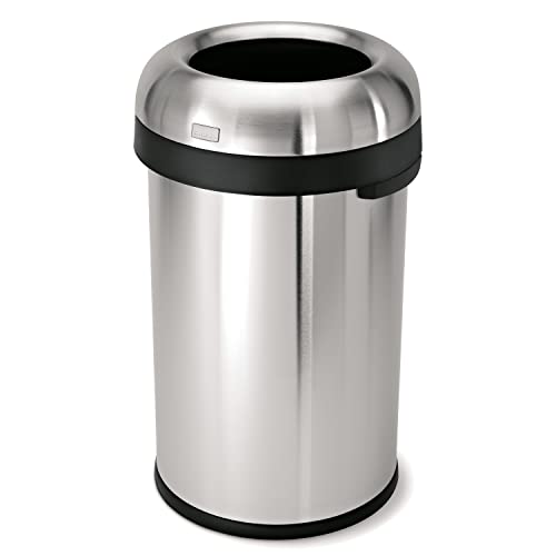 simplehuman, 80 Liter, offener Kugelabfalleimer, robuster gebürsteter Stahl, 10 Jahre Garantie simplehuman, 80 Liter, offener Kugelabfalleimer, robuster gebürsteter Stahl, 10 Jahre Garantie von simplehuman