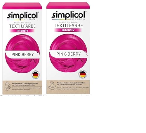 Simplicol Textilfarbe intensiv Pink-Berry- 2 Stück von simplicol