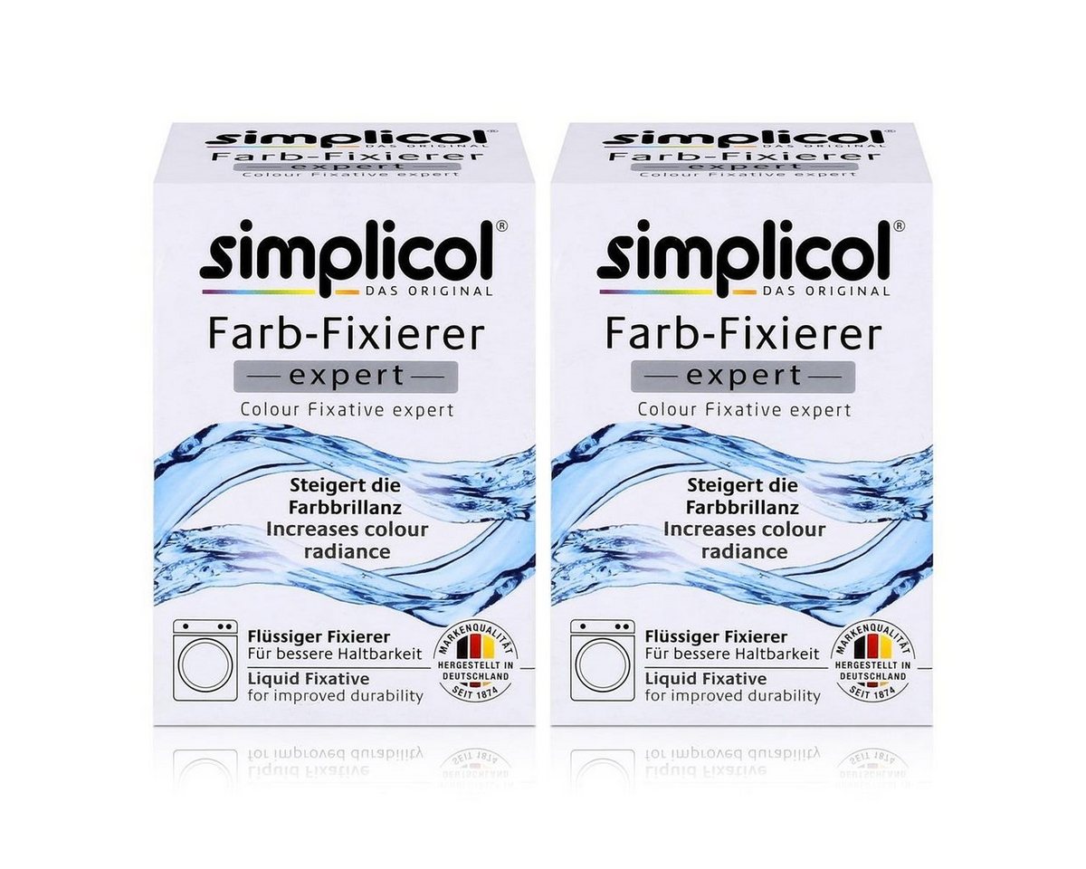 simplicol Textilfarbe Simplicol Farb-Fixierer Expert: Steigert die Haltbarkeit (2er Pack) von simplicol
