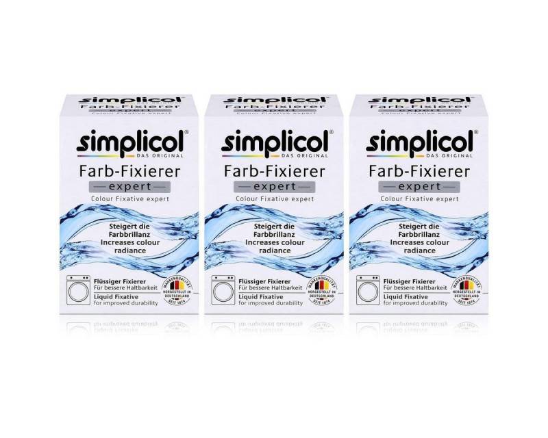 simplicol Textilfarbe Simplicol Farb-Fixierer Expert: Steigert die Haltbarkeit (3er Pack) von simplicol