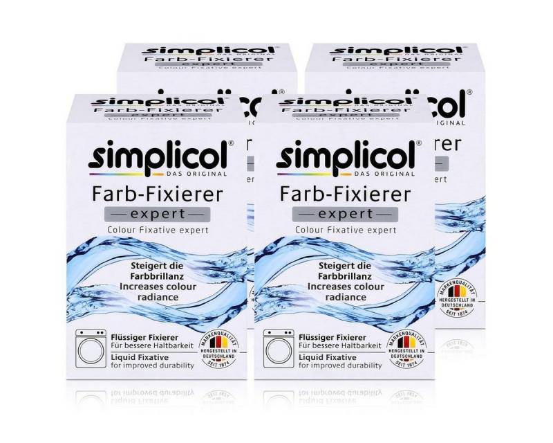simplicol Textilfarbe Simplicol Farb-Fixierer Expert: Steigert die Haltbarkeit (4er Pack) von simplicol